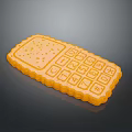Creative Yellow Mobile Phone Shaped Electronic Device With Keyboard And Screen Textures