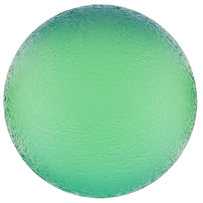 Green Frosted Glass Sphere With Textured Surface As Decorative Component For Modern Spaces 3d model