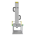 Mechanical Equipment With Metal Stand Platform And Yellow Components 3d model