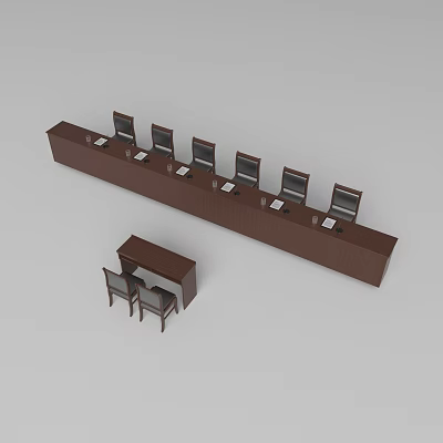 Modern conference table podium combination 3d model 3d model
