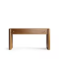 Wooden Desk with Single Drawer and Simple Design for Home Office Study Room