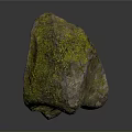 Natural Stone With Mossy Green Brown Surface And Textured Natural Design