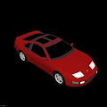 Red Sports Car With Sleek Aerodynamic Body And Modern Exterior Design