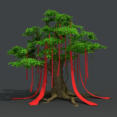 Modern Wishing Tree 3d model