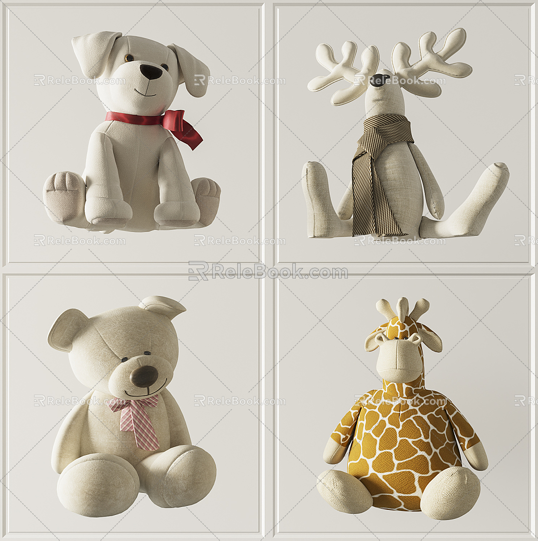 Modern Toy Soft Toy Combo 3d model