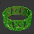 Decorative Golden Circular Household Item With Intricate Animal And Scroll Carvings For Home Decoration