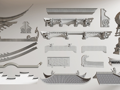 Chinese-style component building component model