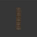 Rustic Wooden Bridge Structure With Planks And Support Beams Design 3d model