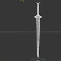 Medieval Sword With Intricate Hilt Design And Sharp Metal Blade 3d model