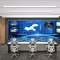 Control Room of Dispatching Center of Command Center 3d model