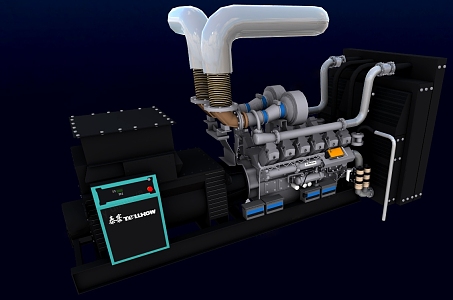 Diesel generator set 3d model