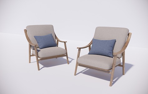 modern sofa chair leisure recliner 3d model