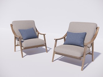 modern sofa chair leisure recliner 3d model