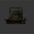 Vintage Mechanical Typewriter With Metal Body Keyboard Levers And Rollers