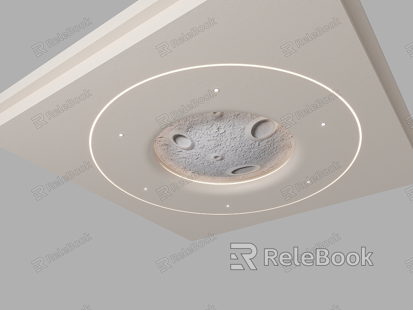 House Silent Round Ceiling Cream Wind Ceiling Moon Ceiling Moon Ceiling Light Moon Light Round Dome Bedroom Ceiling model