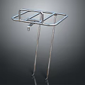 Stainless Steel Storage Rack With Rectangular Platform Support Legs For Home Use 3d model