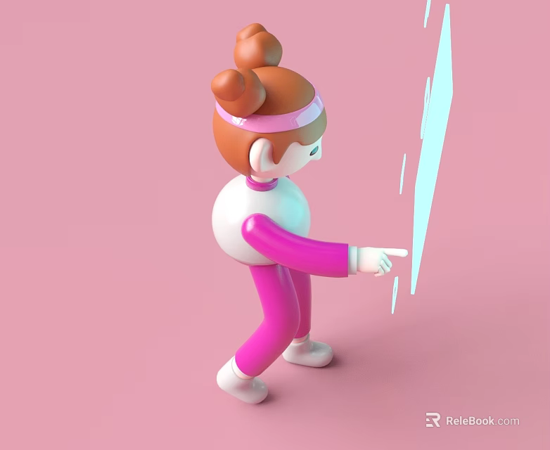 Stylish Modern Swing Door Design For Home Interior With Glass Panel And Sleek Operation 3d model 