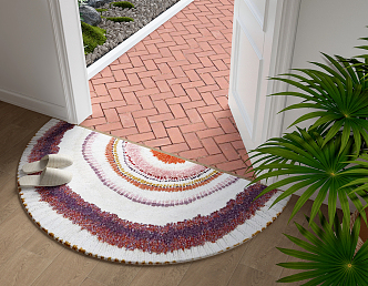 Modern Carpet Semi-Round Carpet 3d model