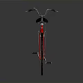 Red Classic Bicycle with Black Seat Silver Handlebars Shiny Fenders and Smooth Tires
