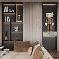 Modern Living And Dining Room With Beige Sofa Coffee Table Green Plants And Large Windows