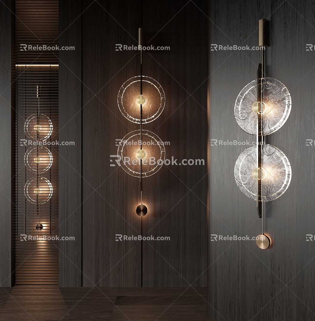 Modern wall lamp glass wall lamp metal wall lamp crystal wall lamp lobby wall lamp 3d model