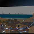 Scenic Garden Landscape Featuring Water Area Bridge Boats Underwater Cave Structures And Layers