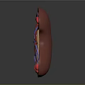 3D Rendered Kidney Anatomical Structure With Red And Blue Blood Vessels Details