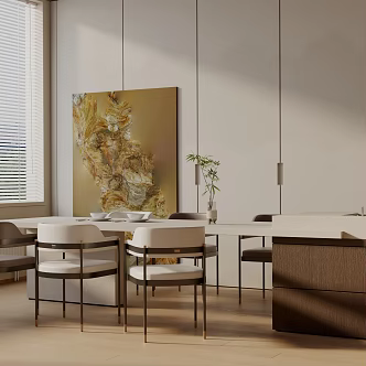Modern dining table 3d model
