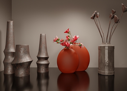 Modern ornaments combination 3d model