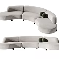 Modern Multiplayer Sofa Shaped Sofa 3d model