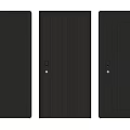 Modern Black Security Doors with Different Panel Patterns and Lock Handles 3d model