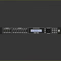 Black Rackmount Computer Device With Multiple Ports Control Panel LCD Display And Indicator Lights 3d model