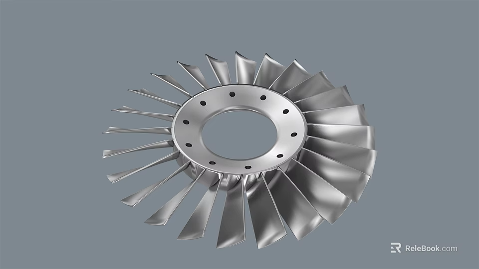 Stainless Steel Hardware Tool Metal Impeller With Precision Machined Blade Design For Industrial Use 3d model 