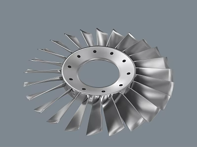 Stainless Steel Hardware Tool Metal Impeller With Precision Machined Blade Design For Industrial Use 3d model
