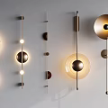 Contemporary Wall Lamps Featuring Sleek Metal Structures Various Geometric Designs and Warm Glow Effects