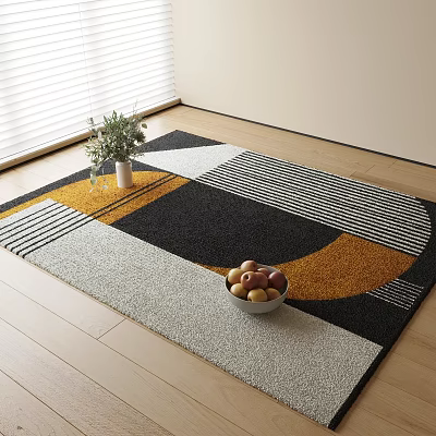 Geometric Pattern Inflatable Decor For Indoor Use With Black White Yellow Gray Colors 3d model