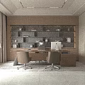 Modern Minimalist Executive Office With Wooden Desks Ergonomic Chairs And Elegant Comfortable Guest Space