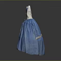 Vintage Blue Blouse And Full Skirt With White Top Displayed On Mannequin