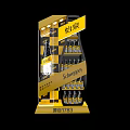 Schweppes Beverage Display Shelf for Retail Store with Multiple Layers and Bottled Drinks 3d model