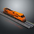 Modern vintage train steam train train carriage locomotive head 3d model