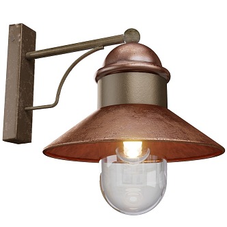 Industrial wind retro wall lamp 3d model