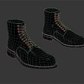 Gray Lace Up Boots With Sleek Modern Design And Flat Sole For Stylish Wear