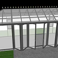 Glass Enclosure With Spiked Top Glass Roof Metal Frame And Glass Doors