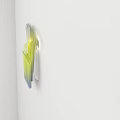 Modern Wall Lamp with Colorful Gradient Slim Strips Mounted on White Wall for Home Decor