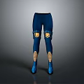 Blue Fit Pants With Yellow Knee Pads For Active Outdoor Use