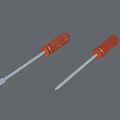 Hardware Tools Flat Head And Phillips Head Screwdrivers With Wooden Handles And Metal Shafts