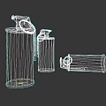 M18 Red Smoke Grenade Military Weapon With Green Casing And Warning Label