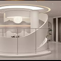 Modern Clothing Store Interior Design With Round Display Platform Mannequin And Sofa 3d model