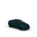 Stylish Blue Coupe Car With Red Interior Seats And Silver Alloy Wheels