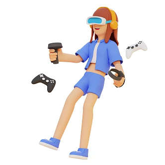 Modern Woman Anime Woman Cartoon Woman 3d model